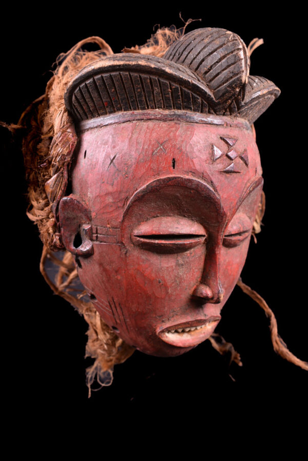 Mask - Wood, Raphia - Chokwe - Congo DRC