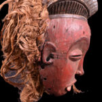 Mask - Wood, Raphia - Chokwe - Congo DRC