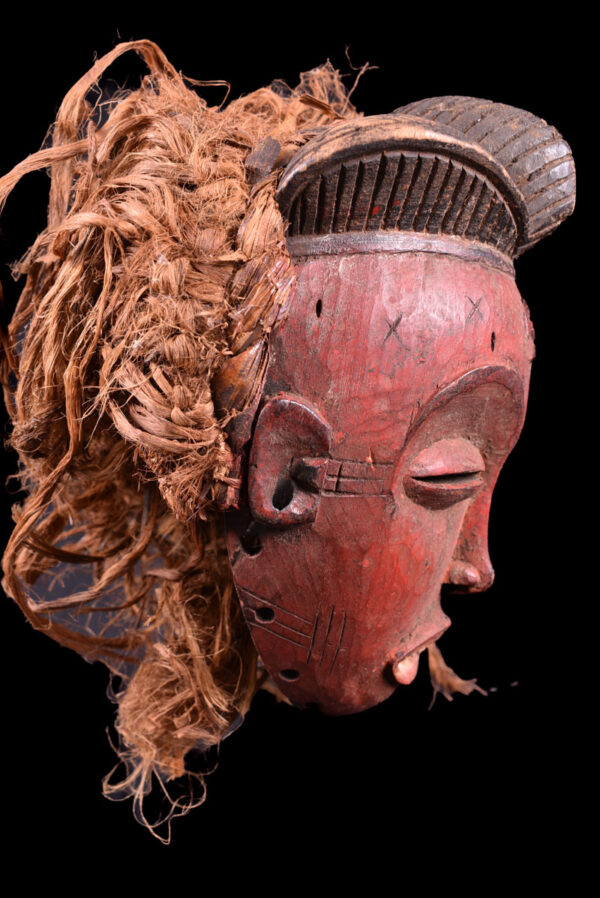 Mask - Wood, Raphia - Chokwe - Congo DRC
