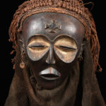 Mwana Pwo Mask - Wood, Rope - Chokwe - DR Congo