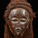 Mwana Pwo Mask - Wood, Rope - Chokwe - DR Congo