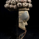 Initiation mask - Plant fibre, Wood - Salampasu - Congo