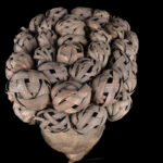 Initiation mask - Plant fibre, Wood - Salampasu - Congo