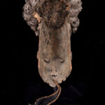 Initiation mask - Plant fibre, Wood - Salampasu - Congo