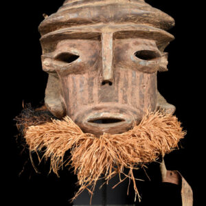 Helmet Mask - Wood, Raphia - Nyet - Kuba - Congo