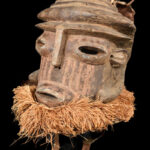 Helmet Mask - Wood, Raphia - Nyet - Kuba - Congo