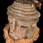 Helmet Mask - Wood, Raphia - Nyet - Kuba - Congo
