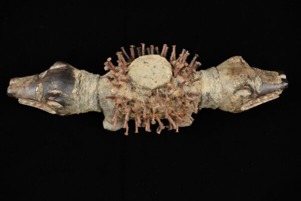 Nkisi Kozo - Glass, Nail, Wood - Bakongo - Congo