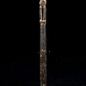 Unique wooden ritual figure / drum handle from Nepal. Wonderful patina of use. Provenance: former private collection from Germany.