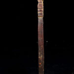 Unique wooden ritual figure / drum handle from Nepal. Wonderful patina of use. Provenance: former private collection from Germany.