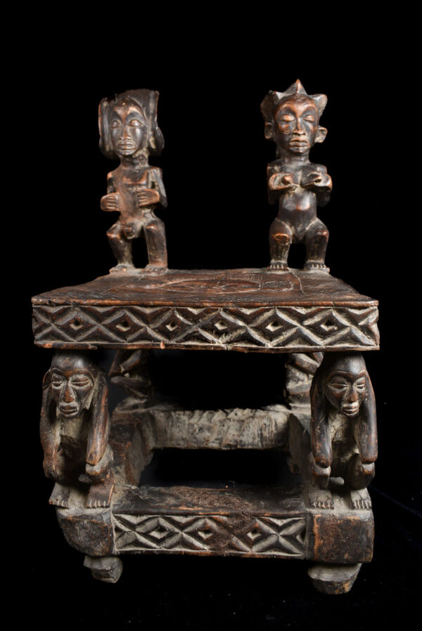 Royal Seat - Wood- Chokwe - DR Congo