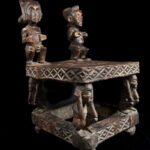 Royal Seat - Wood- Chokwe - DR Congo