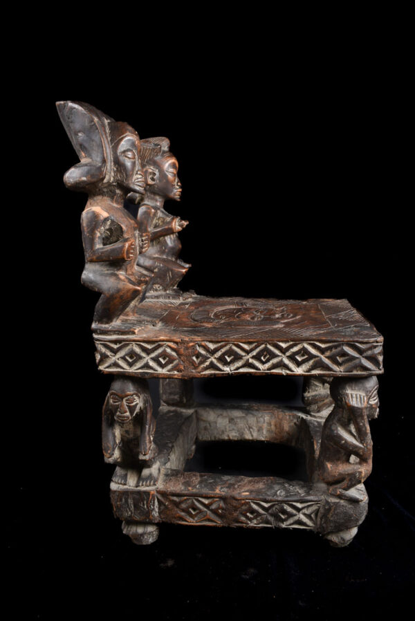 Royal Seat - Wood- Chokwe - DR Congo