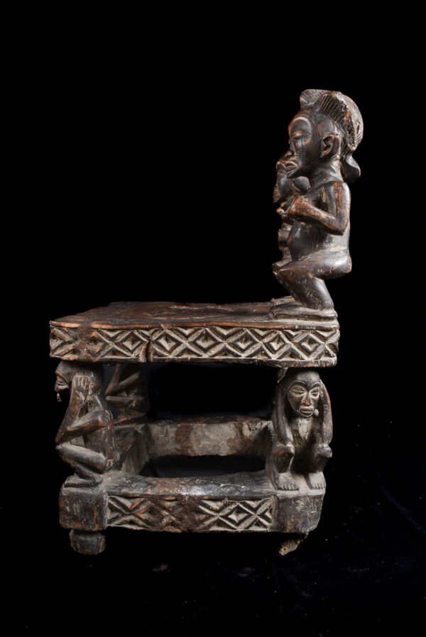 Royal Seat - Wood- Chokwe - DR Congo