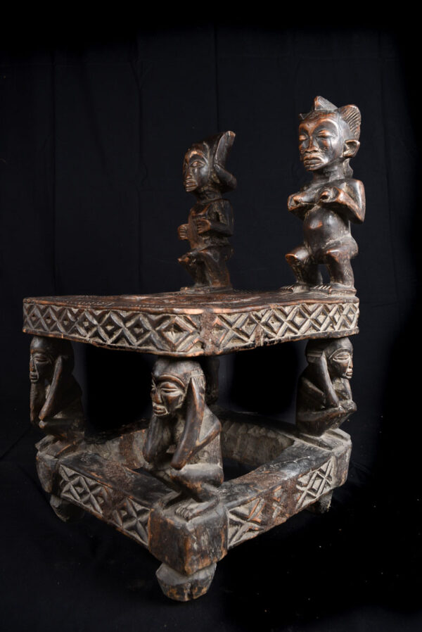 Royal Seat - Wood- Chokwe - DR Congo