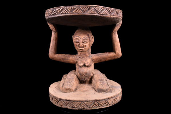 Stool - Wood - Luba - DR Congo