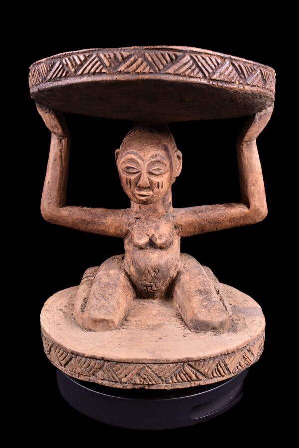 Stool - Wood - Luba - DR Congo