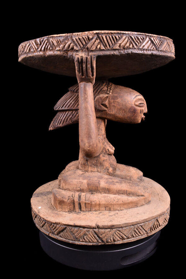 Stool - Wood - Luba - DR Congo