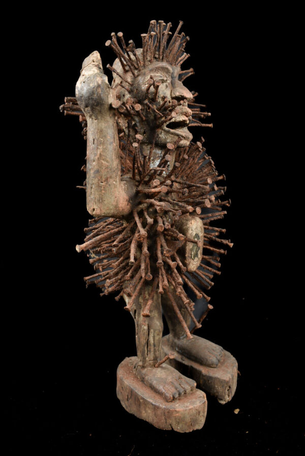 Nkisi Figure - Wood, Nails - Yombe - Congo