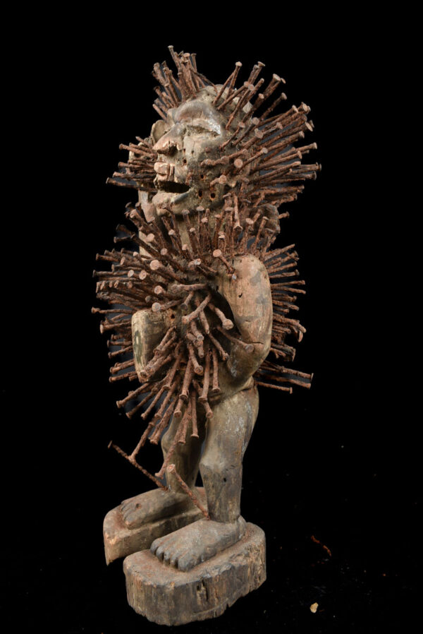 Nkisi Figure - Wood, Nails - Yombe - Congo