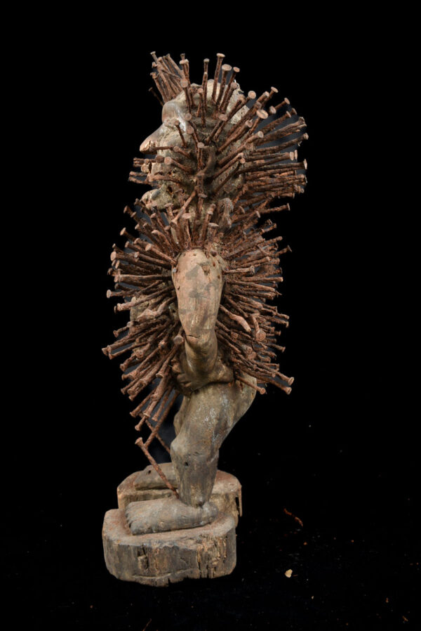 Nkisi Figure - Wood, Nails - Yombe - Congo