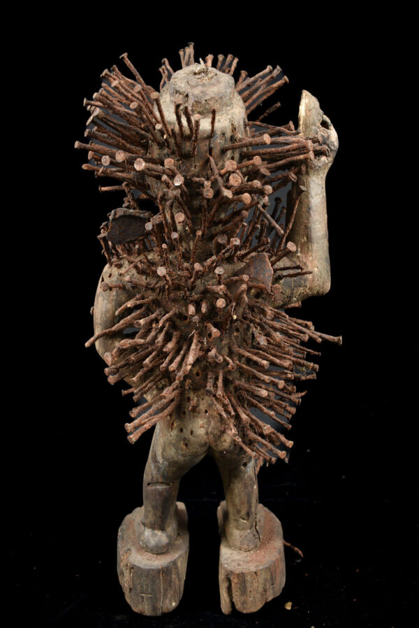 Nkisi Figure - Wood, Nails - Yombe - Congo