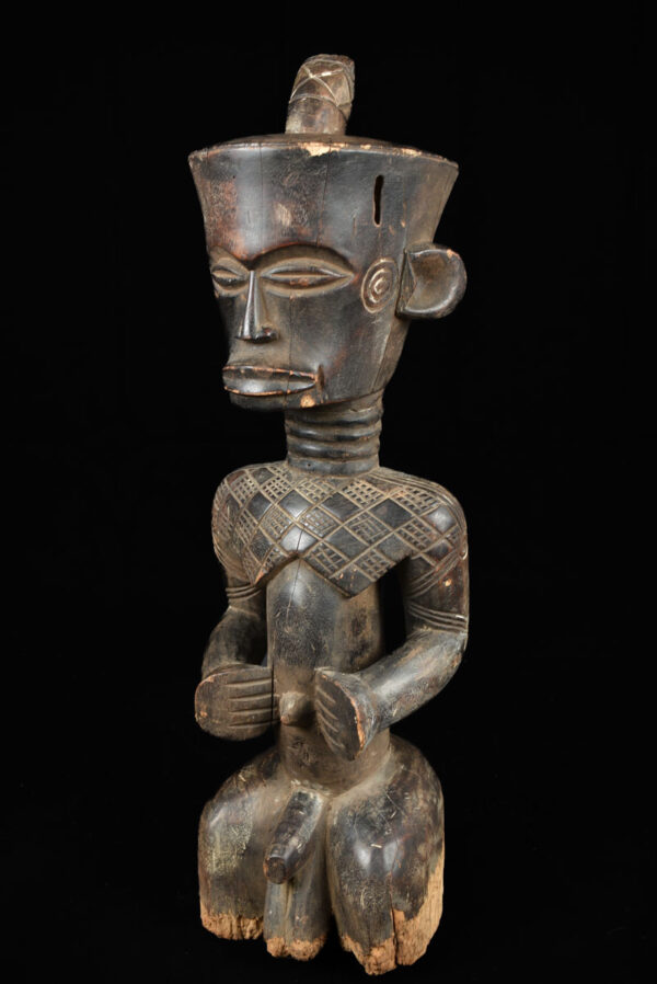 King ancestral figure - Wood - Ndengese - DR Congo