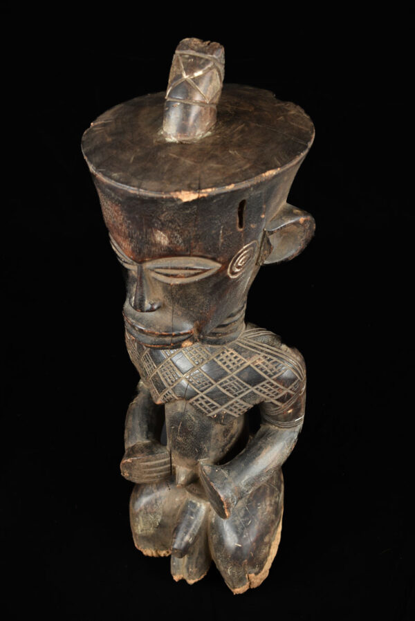 King ancestral figure - Wood - Ndengese - DR Congo