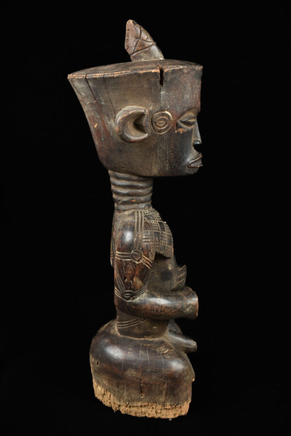 King ancestral figure - Wood - Ndengese - DR Congo