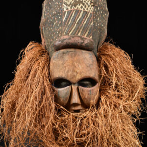 Kakunga mask - Textile, Wood, Raphia - Yaka - Congo