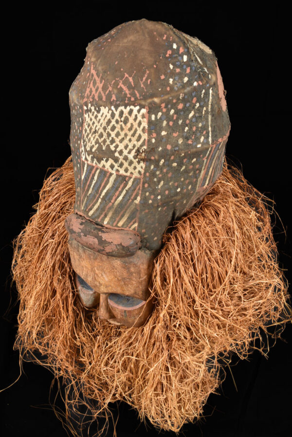 Kakunga mask - Textile, Wood, Raphia - Yaka - Congo