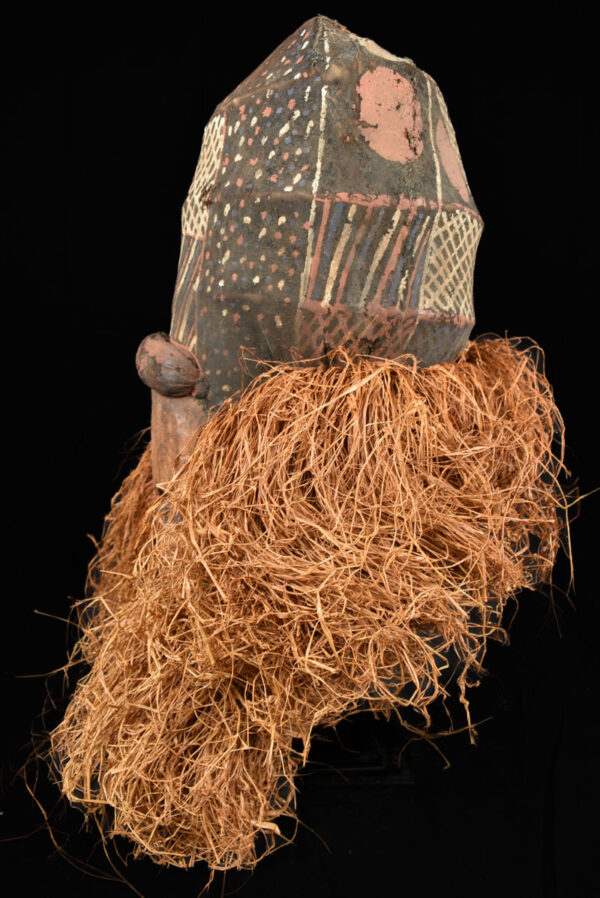 Kakunga mask - Textile, Wood, Raphia - Yaka - Congo