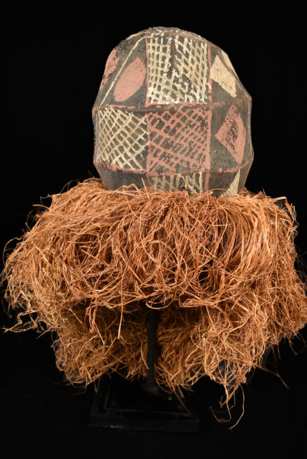 Kakunga mask - Textile, Wood, Raphia - Yaka - Congo