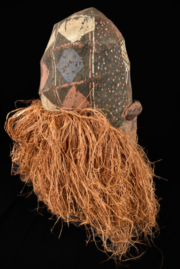 Kakunga mask - Textile, Wood, Raphia - Yaka - Congo