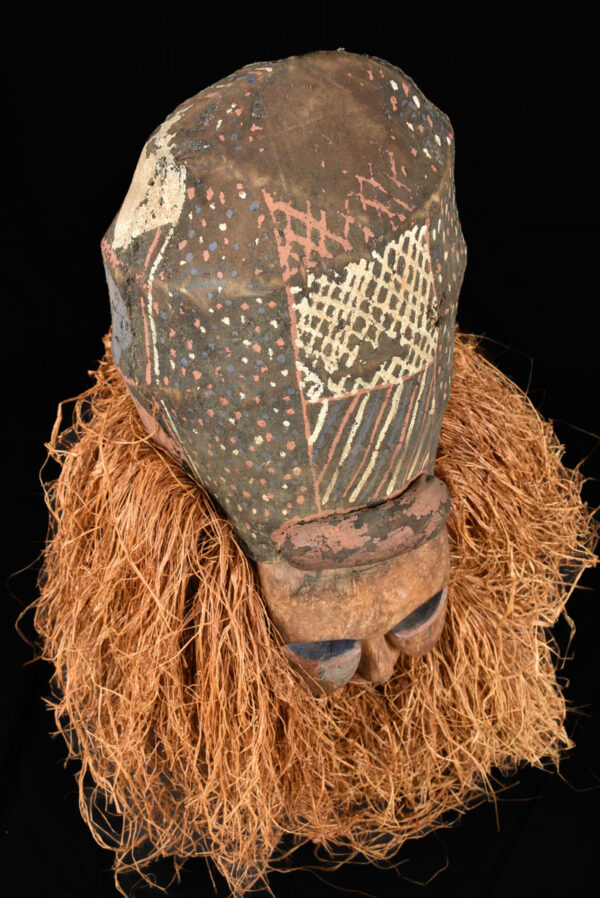Kakunga mask - Textile, Wood, Raphia - Yaka - Congo