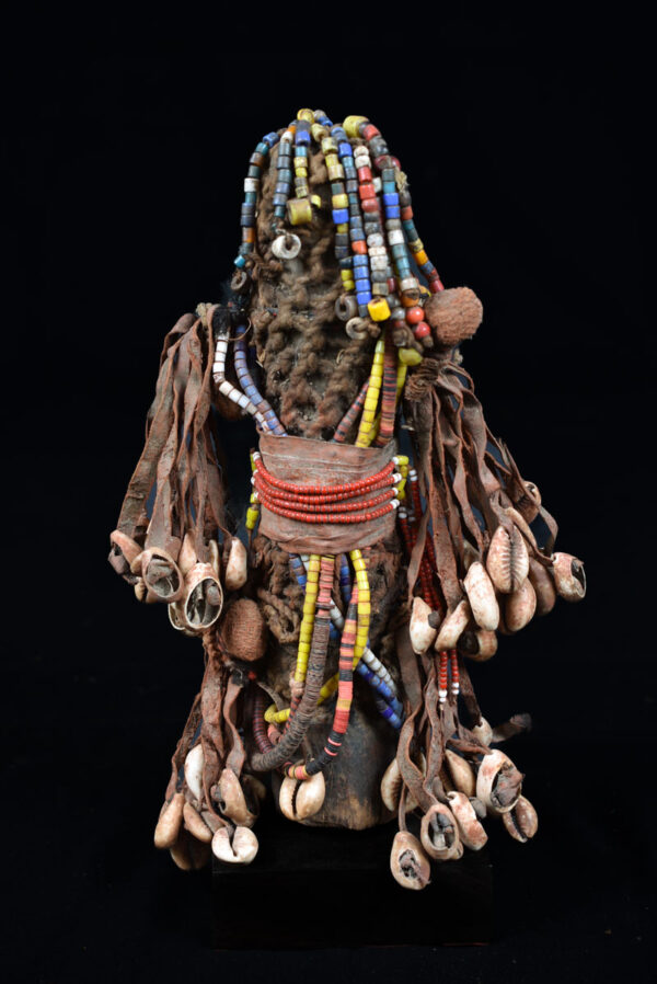Fertility Doll - Wood, Shells, Beads - Namji - Cameroon