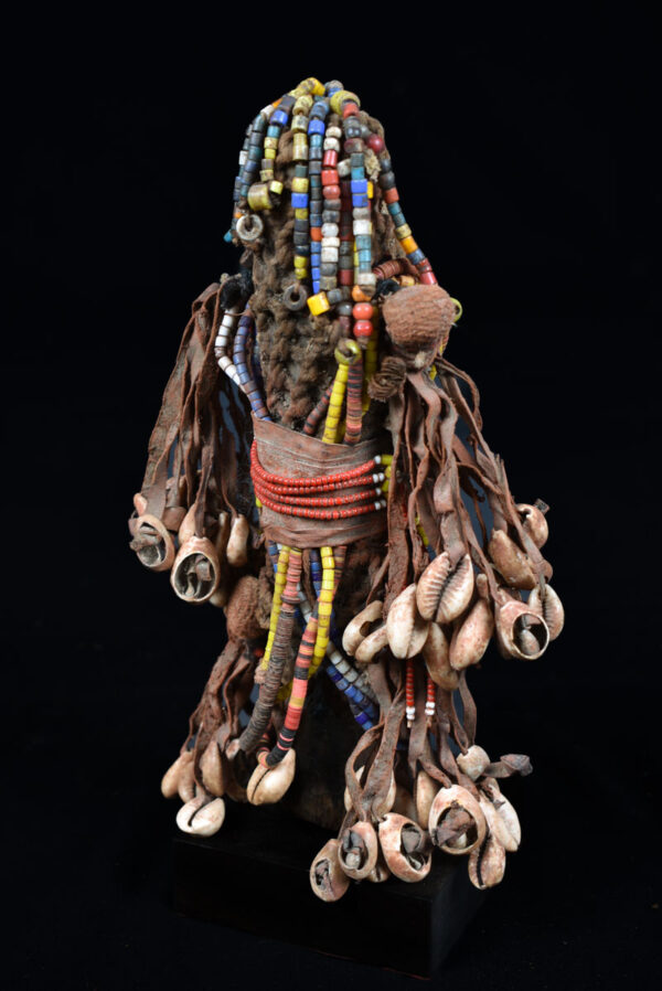 Fertility Doll - Wood, Shells, Beads - Namji - Cameroon