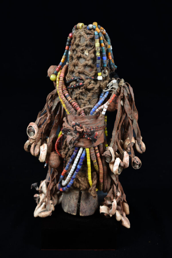 Fertility Doll - Wood, Shells, Beads - Namji - Cameroon