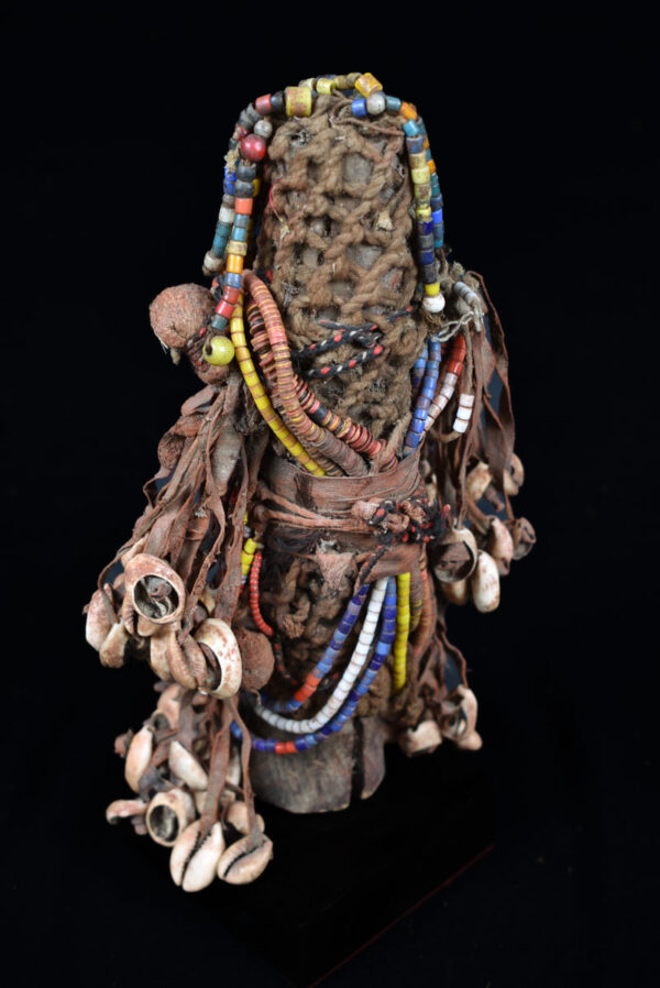 Fertility Doll - Wood, Shells, Beads - Namji - Cameroon
