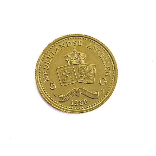 Netherlands Antilles 5 Gulden 1980 Beatrix