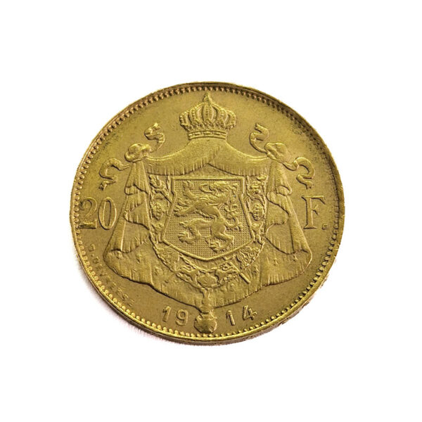 Belgium 20 Francs 1914 (A-version) Albert I