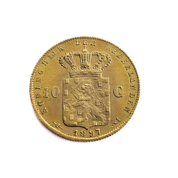 Nederland 10 Gulden 1897 Parels vast - Wilhelmina