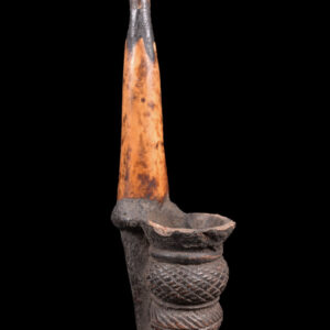 Ceremonial Pipe - Clay, Bone - Bamun - Cameroon