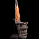 Ceremonial Pipe - Clay, Bone - Bamun - Cameroon