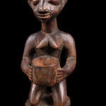 Divination bowl figure - Wood - Yoruba - Nigeria