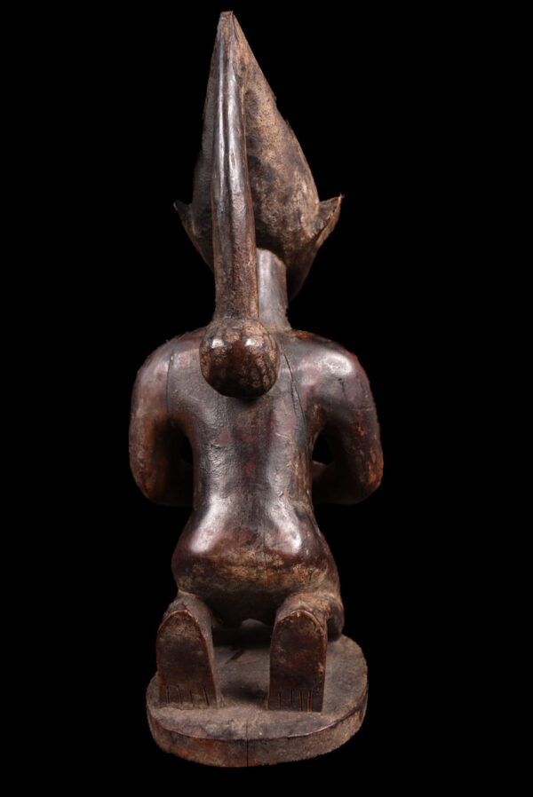 Divination bowl figure - Wood - Yoruba - Nigeria