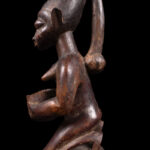 Divination bowl figure - Wood - Yoruba - Nigeria