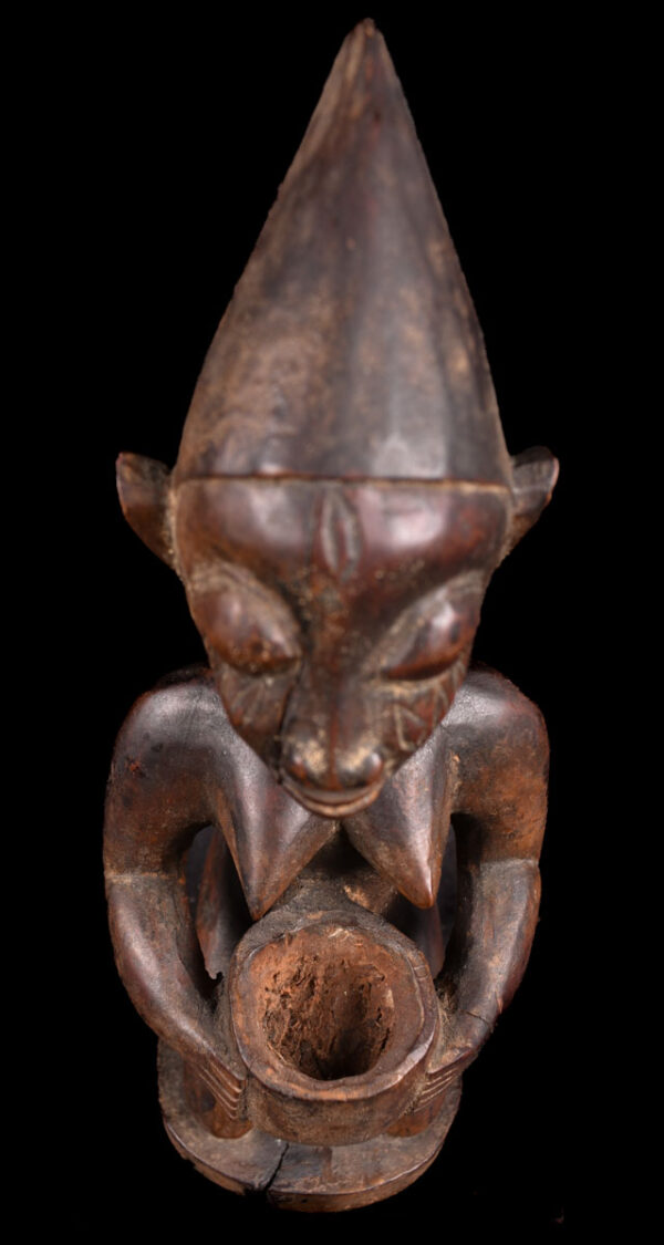 Divination bowl figure - Wood - Yoruba - Nigeria
