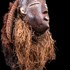 Mask - Wood, Raphia - Chokwe - Congo DRC