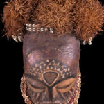 Helmet Mask - Wood, Shells, Beads, Raphia - Nyet - Kuba - Congo